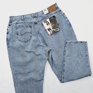 Lee Relaxed Fit Jeans Women 22W Medium Stone Blue High Rise Tapered 90s Vintage